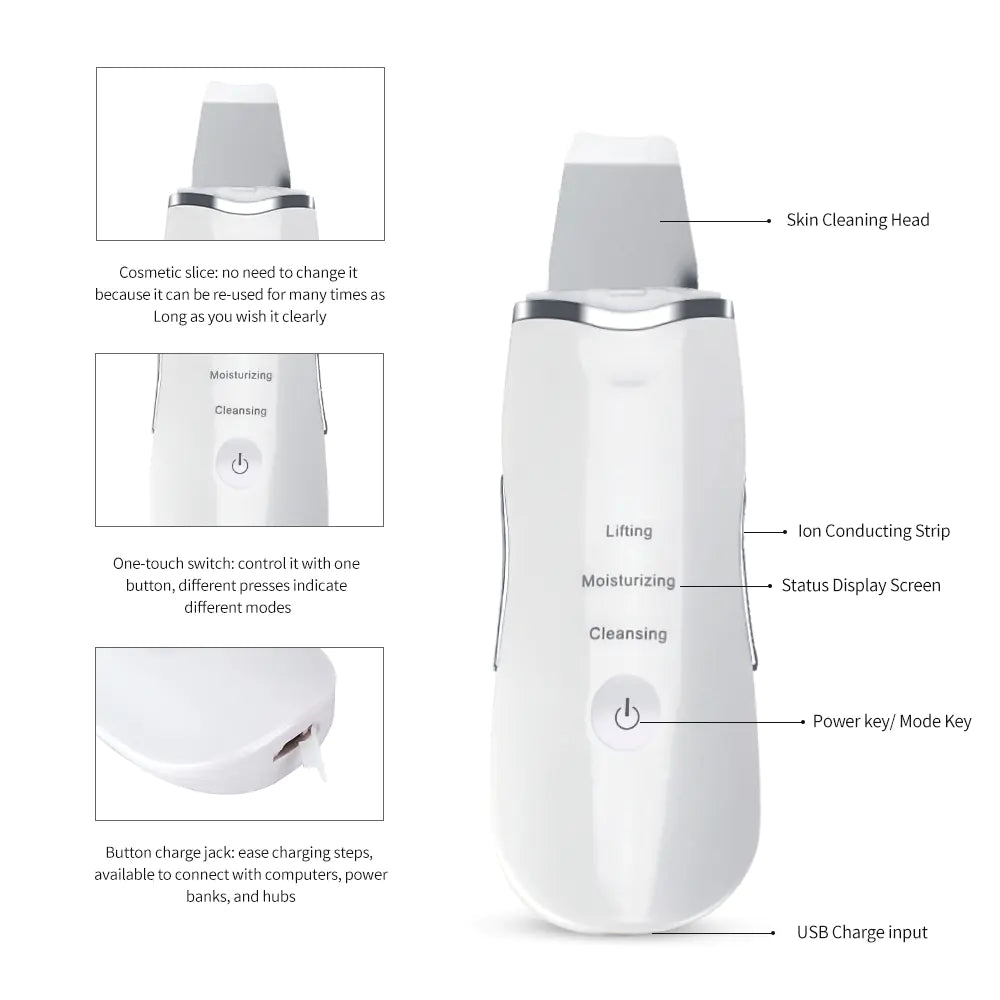 RokiSkin™️ Ultrasonic Skin Scrubber